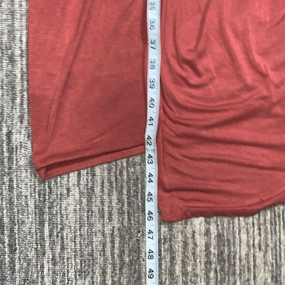 Allison Joy Women's Medium Burnt Orange Asymmetric Hem Jersey Knit Tank Dress - Picture 7 of 7